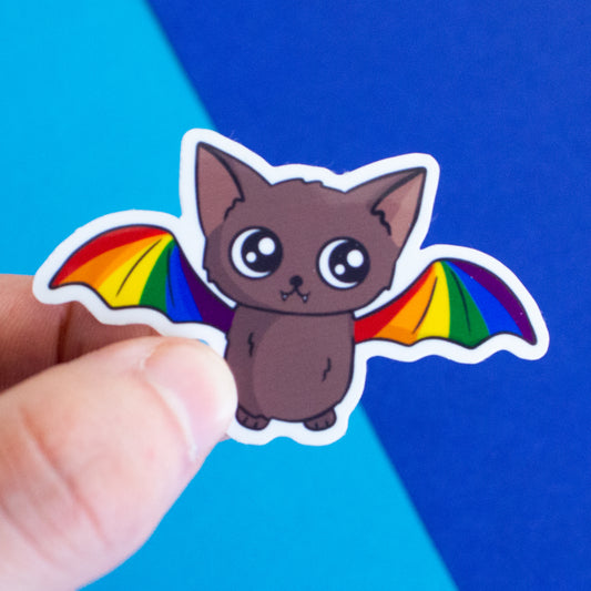 Fledermaus mit Pride-Flügeln Sticker