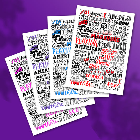 Miss Americana & The Heartbreak Prince Lyrics Poster