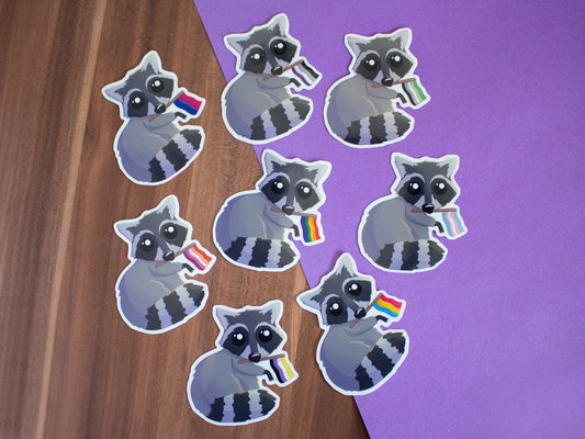 Queerer Waschbär Sticker