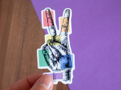 Regenbogen Peace Sticker