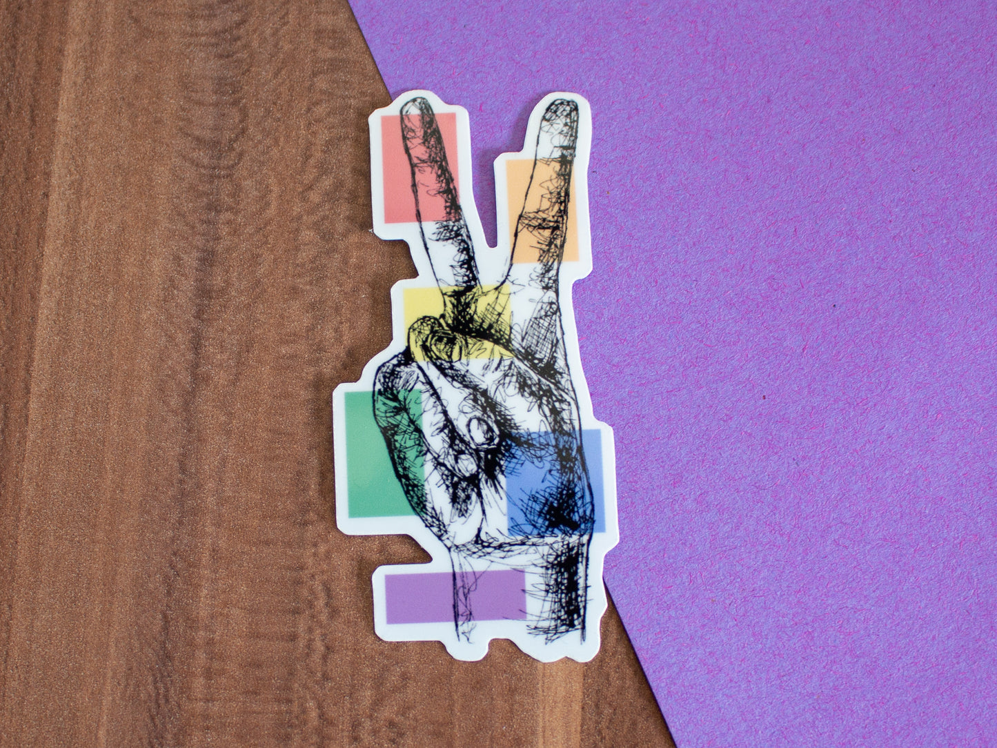 Regenbogen Peace Sticker