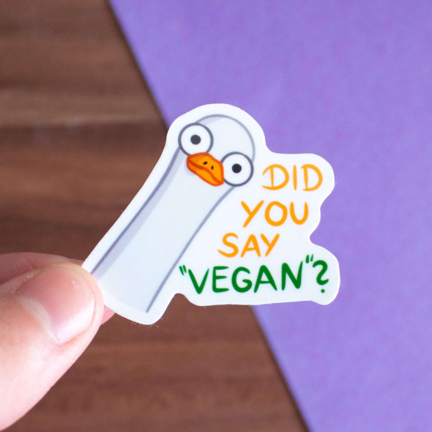 "Did you say vegan?" Sticker