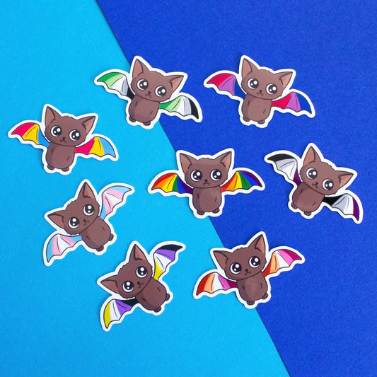 Fledermaus mit Pride-Flügeln Sticker