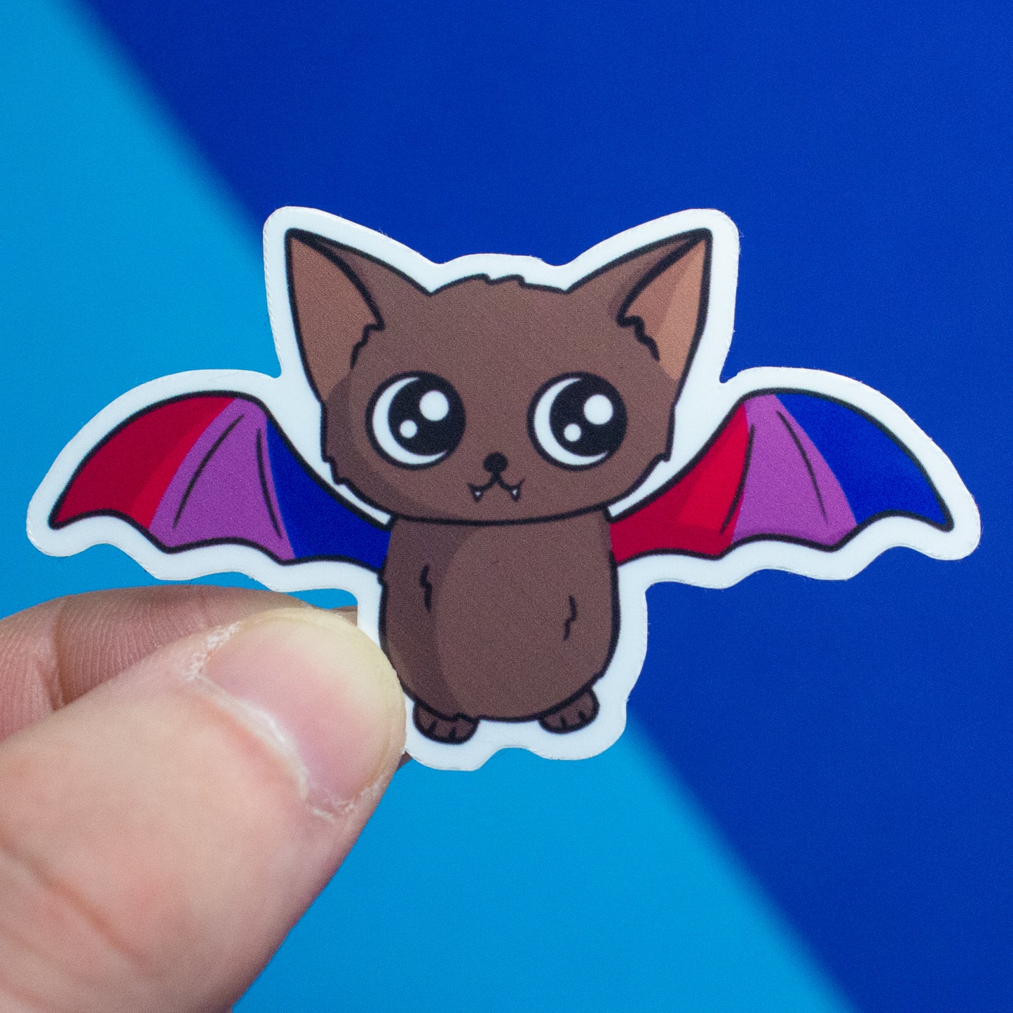 Fledermaus mit Pride-Flügeln Sticker
