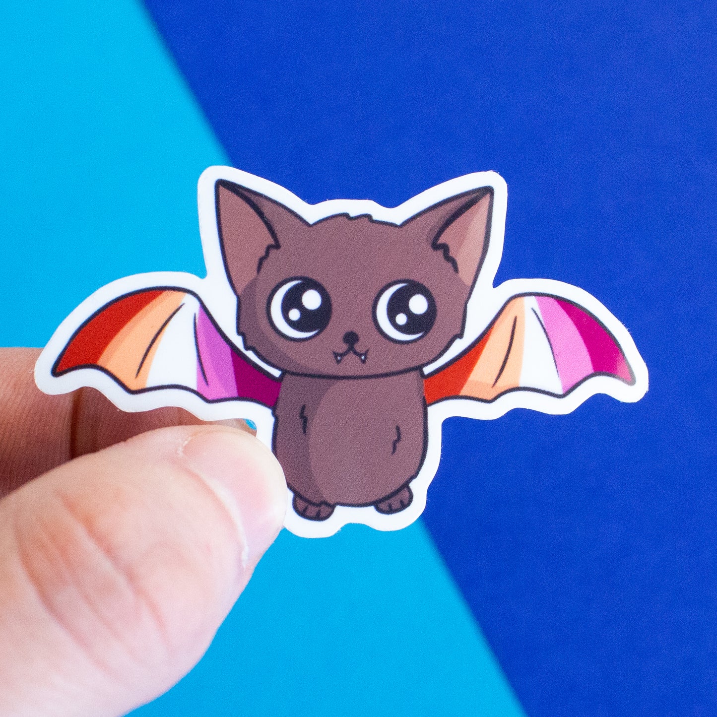 Fledermaus mit Pride-Flügeln Sticker
