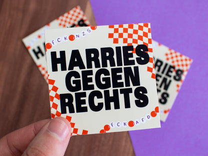 10 Sticker Harries gegen Rechts