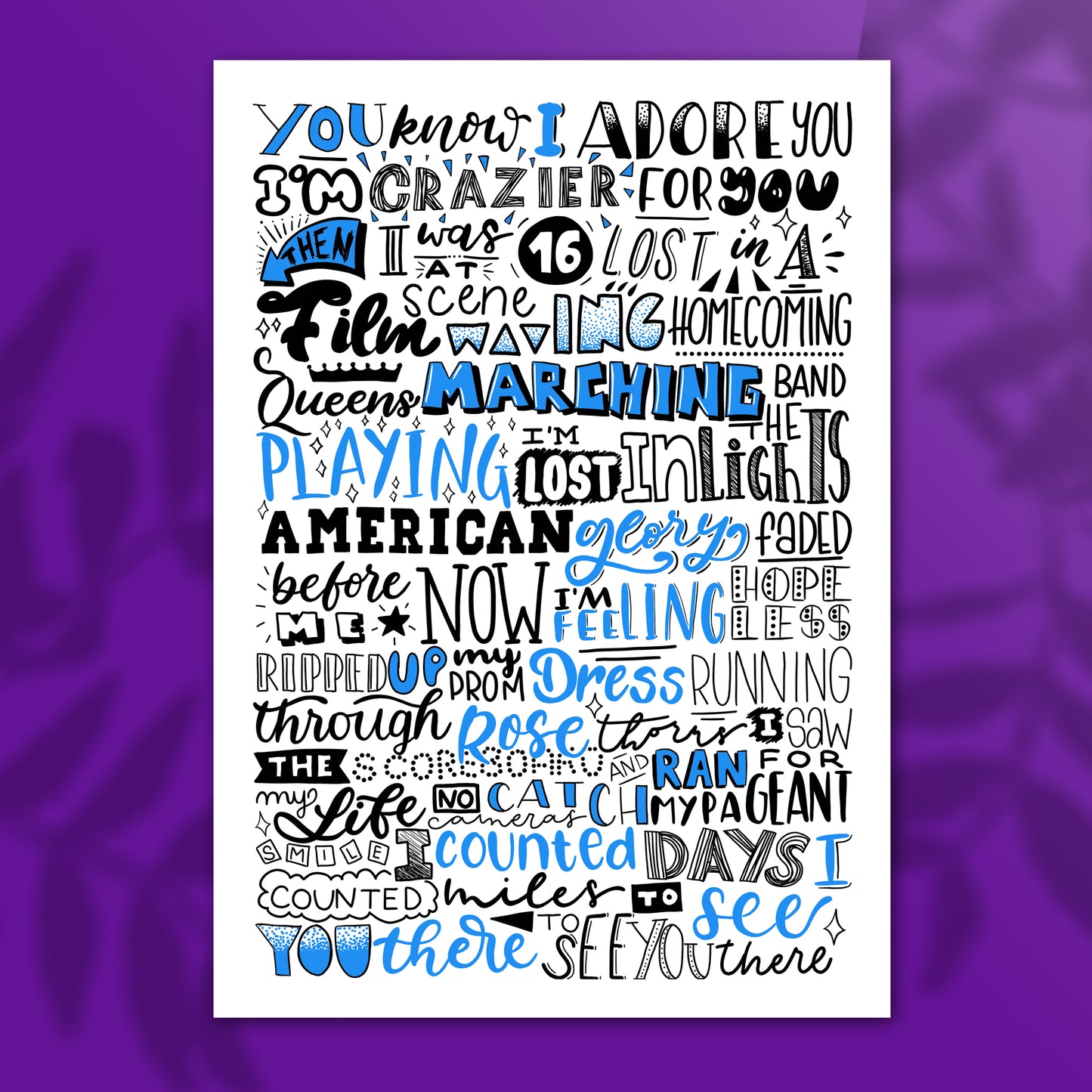 Miss Americana & The Heartbreak Prince Lyrics Poster