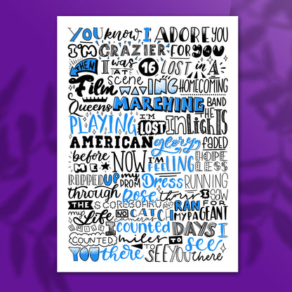 Miss Americana & The Heartbreak Prince Lyrics Poster