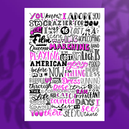 Miss Americana & The Heartbreak Prince Lyrics Poster